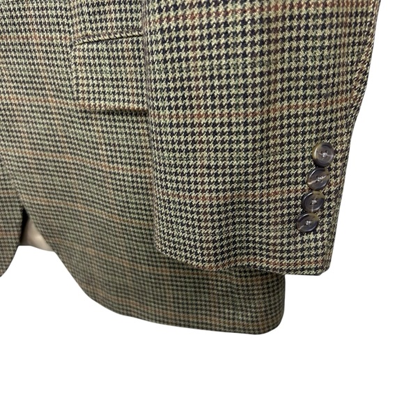 Lauren Ralph Lauren Lambswool Houndstooth Blazer 42L Sport Coat Jacket Preppy - Picture 6 of 16